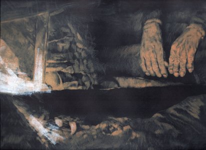 davanti al fuoco